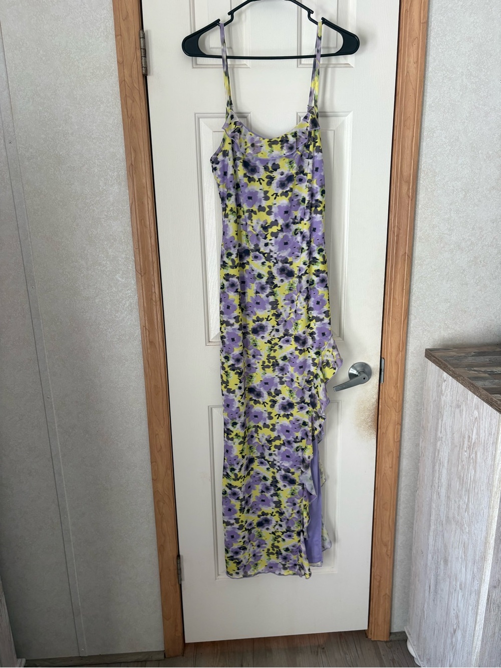 Forever 21 Lavender and Yellow Floral Slip Maxi Dress